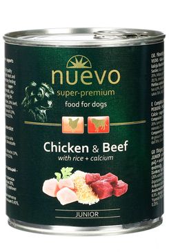 Nuevo pes junior kuřecí a hovězí konz. 800 g