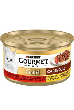 Friskies Gourmet Gold konz. kočka pašt.hov.a kuře v rajč.om.85 g