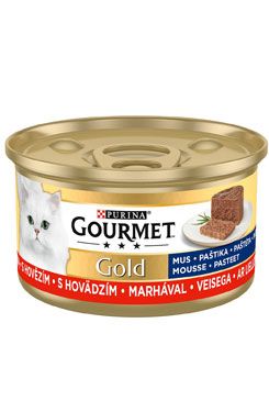 Purina Konzerva pro kočky Gourmet Gold Purina, s hovězím, 85 g