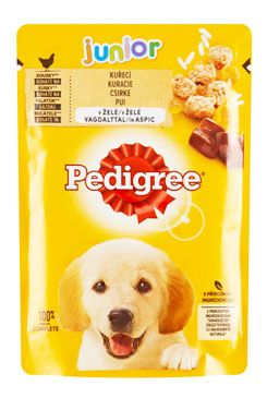 Kapsička pro psy Pedigree Junior, kuřecí s rýží v želé, 100 g