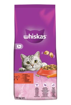Whiskas Dry s hovězím masem a játry 14 kg