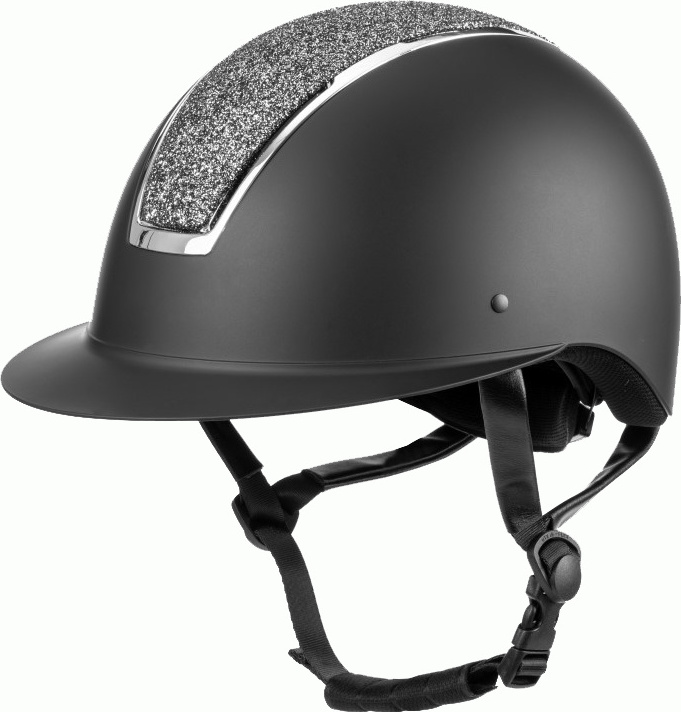 USG Helma jezdecká se třpytkami Comfort Jewel USG, černá Obvod hlavy: 58-60 cm