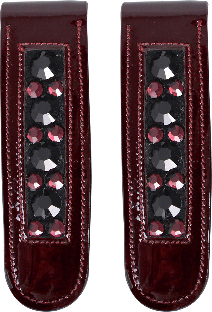 QHP Spona na boty či na chapsy Chianti QHP, ozdobné, pár, black/burgundy