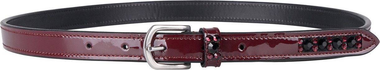 QHP Opasek Chianti QHP, black/burgundy Délka: 75 cm