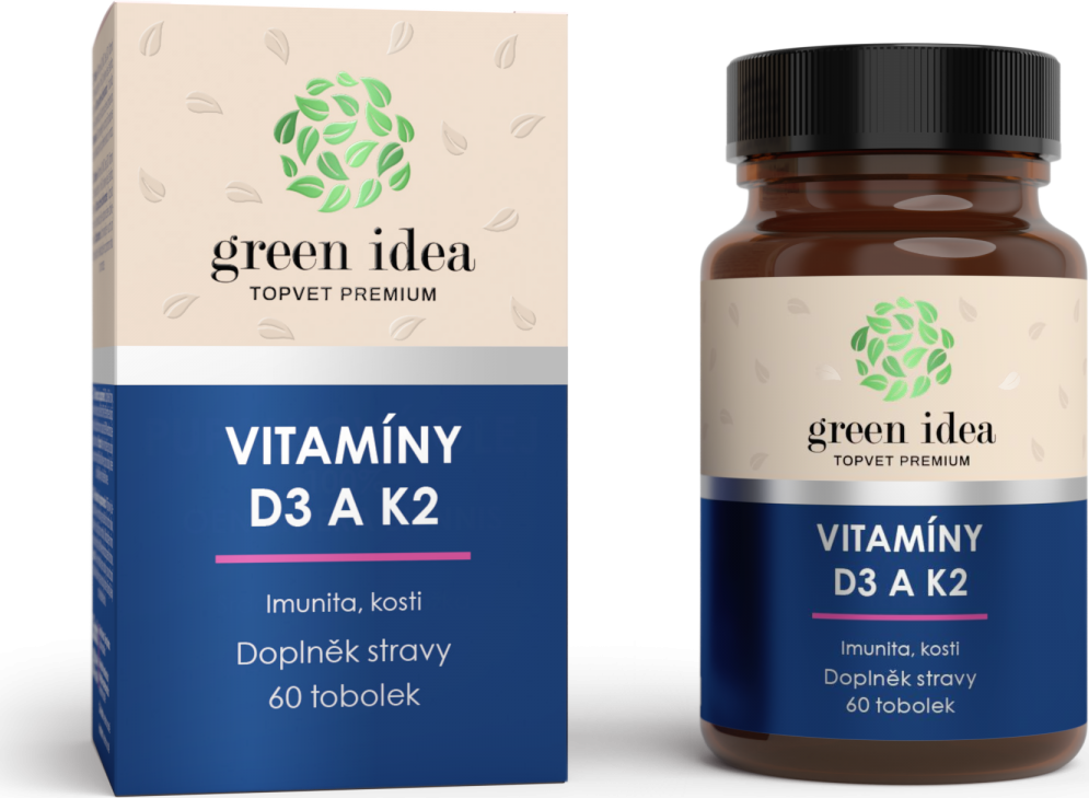 Green idea Vitaminy D3 a K2 GREEN IDEA, 60 tbl