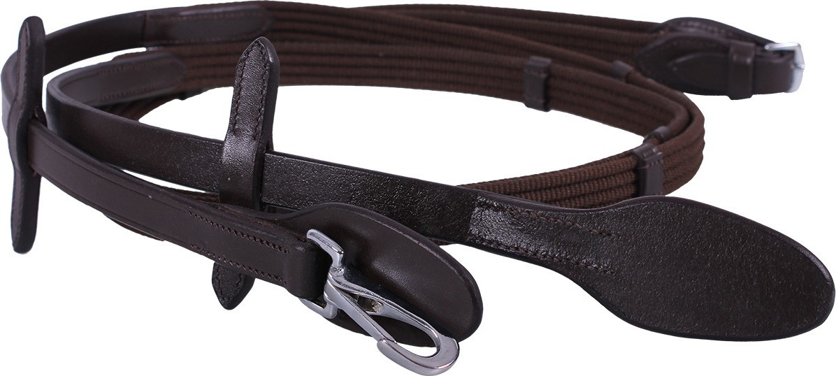 QHP Otěže Alexander QHP, 125/140 cm, tmavě hnědé Varianta: PONY