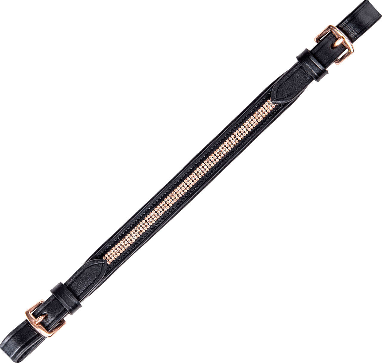 WALDHAUSEN Řemínek k přední rozsoše sedla Waldhausen, s kamínky, 1 ks, black/rose