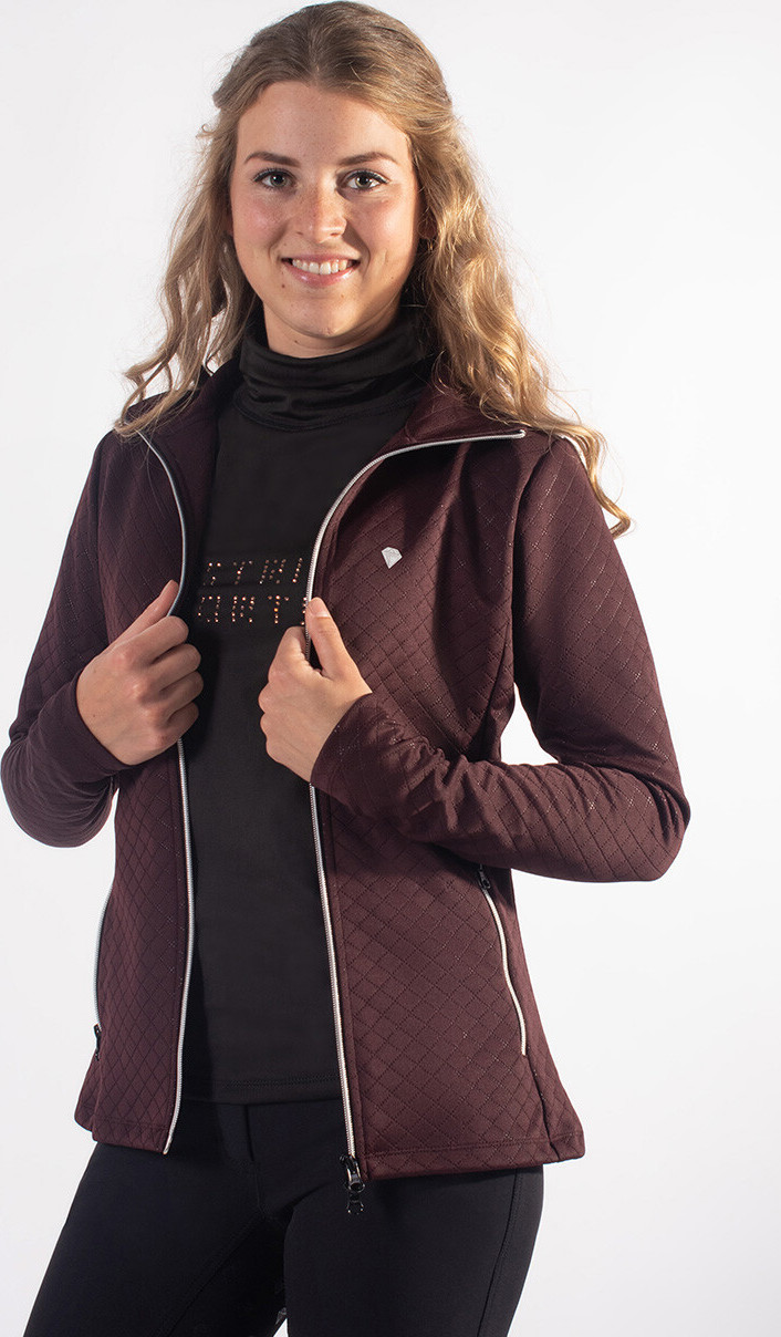 QHP Mikina Diamond QHP, dámská, wine red Velikost: 34