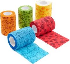 Kruuse Jorgen A/S Bandáže samolepicí Fun-Flex Care, 10 cm x 4,5 m, MIX, 10 ks