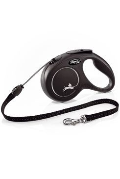 Vodítko FLEXI Classic NEW M, 5 m/20 kg, černé