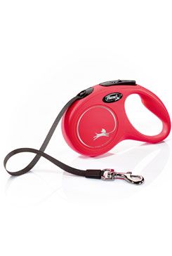Vodítko FLEXI Classic NEW S, 5 m/15 kg, červené