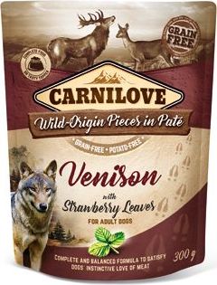 CARNILOVE Kapsička pro psy Pouch Paté Venison & Strawberry Carnilove, 300 g