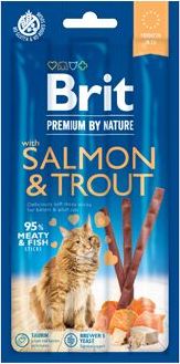 Pochoutka pro kočky Brit Premium Cat by Nature Sticks Salmon&Trout