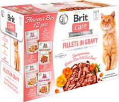 Kapsičky kočičí Brit Care Cat Fillets Gravy Flavour, box 12x85 g