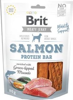Pochoutka pro psy Brit Jerky Salmon Protein Bar, 80 g