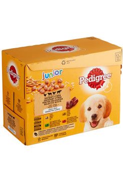 Kapsičky pro psy Pedigree Junior, masový výběr,rýže v želé, 12x100 g