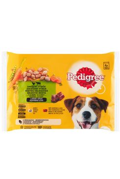 Kapsičky pro psy Pedigree Adult maso a zelenina, 2+2x100 g