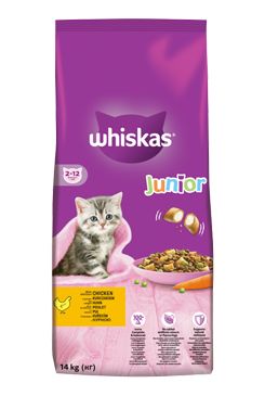 Whiskas Granule pro kočky Dry Junior s kuřecím masem Whiskas, 14 kg