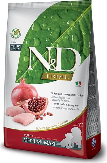 N&D (Farmina Pet Foods) Granule pro psy PRIME Puppy M/L Chicken & Pomegranate N&D, 2,5 kg