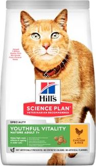Granule pro kočky Hill's Fel. Dry SP Adult7+Senior Vitality Chicken, 1,5g