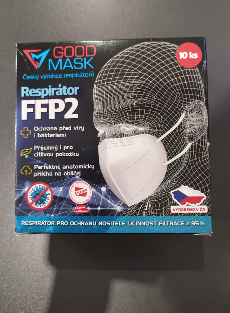 GOOD MASK Respirátor FFP2 GOOD MASK, 10ks, blue