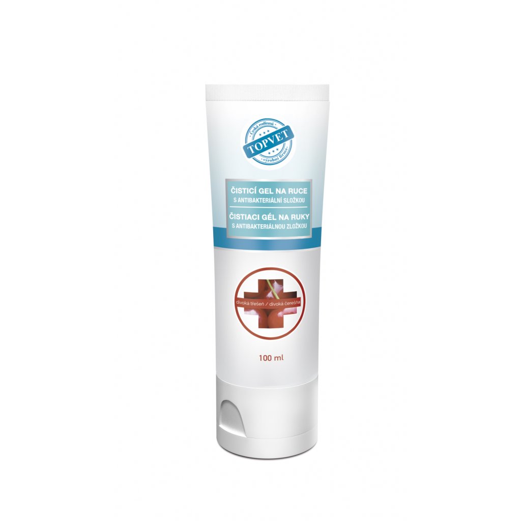 Gel na ruce dezinfekční, antimikrobiální, 62% lihu, aroma divoká třešeň, 100ml
