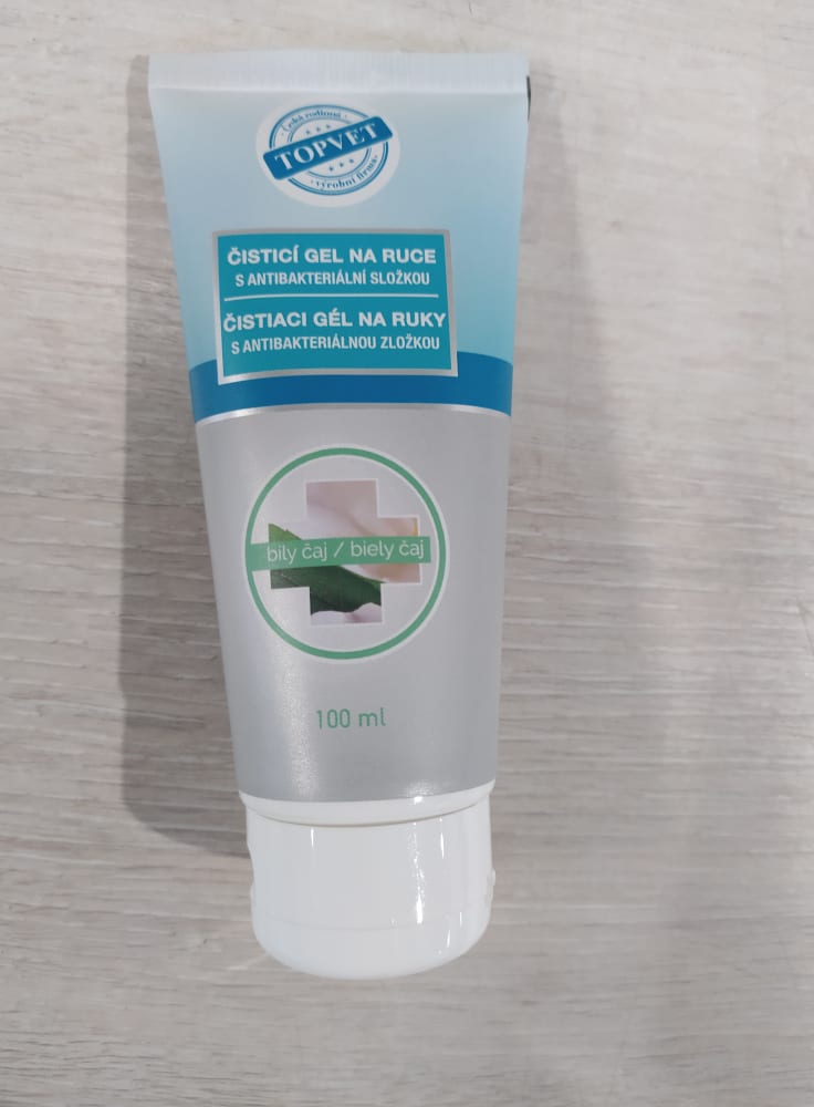 Gel na ruce dezinfekční, antimikrobiální, 62% lihu, bílý čaj, 100ml