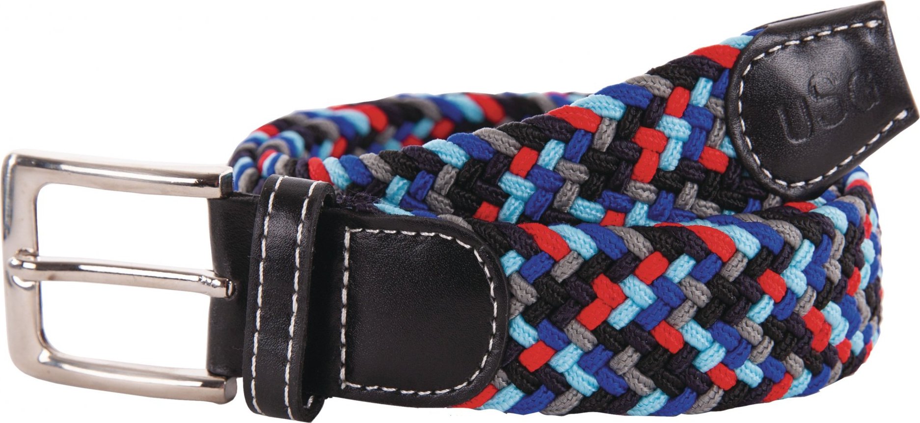 USG Pásek pletený Casual USG, royal/red/black Délka: 70 cm