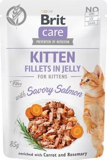 Brit Care Kapsička Fillets in Jelly Kitten with Salmon Brit Care, 85 g