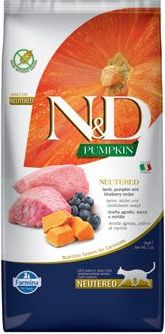 N&D (Farmina Pet Foods) Granule pro kočky N&D Pumpkin CAT Neutered Lamb & Blueberry, 5 kg