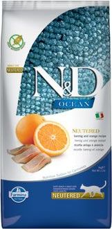 N&D (Farmina Pet Foods) Granule pro kočky N&D OCEAN CAT NEUTERED Adult Herring & Orange, 5 kg