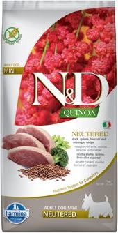 N&D (Farmina Pet Foods) Granule pro psy N&D Quinoa DOG Neutered Duck&Broccoli&Asp. Mini, 7 kg