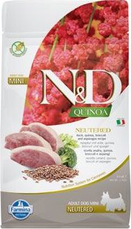 N&D (Farmina Pet Foods) Granule pro psy N&D Quinoa DOG Neutered Duck&Broccoli&Asp. Mini, 800 g