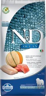 N&D (Farmina Pet Foods) Granule pro psy N&D OCEAN DOG Adult Giant Salmon & Cod & Melon, 12 kg