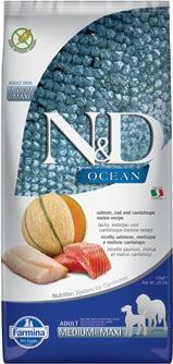 N&D (Farmina Pet Foods) Granule pro psy N&D OCEAN DOG Adult M/L Salmon & Cod & Melon, 12 kg