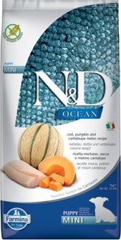 N&D (Farmina Pet Foods) Granule pro psy N&D OCEAN DOG Puppy Mini Codfish & Pumpkin & Melon, 7 kg