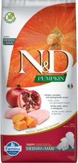 N&D (Farmina Pet Foods) Granule pro psy N&D Pumpkin DOG Puppy M/L Chicken & Pomegranate, 12 kg