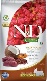 N&D (Farmina Pet Foods) Granule pro psy Quinoa DOG Skin & Coat Venison & Coconut Mini N&D, 2,5g