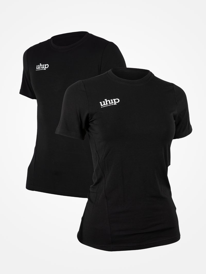 UHIP Triko bambusové UHIP, s krátkým rukávem, unisex, černé Velikost: 36