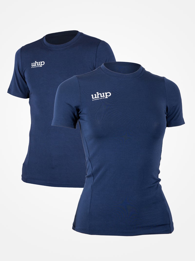 UHIP Triko bambusové UHIP, s krátkým rukávem, unisex, navy blue Velikost: 32