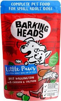 BARKING HEADS Kapsička pro psy Beef+Chick+Salm BARKING HEADS, 150 g