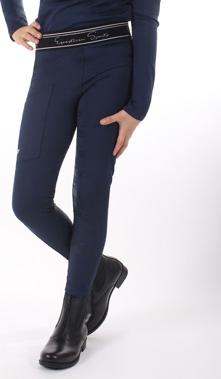 Legíny jezdecké Eden QHP s gripem, dámské, navy Velikost: 36