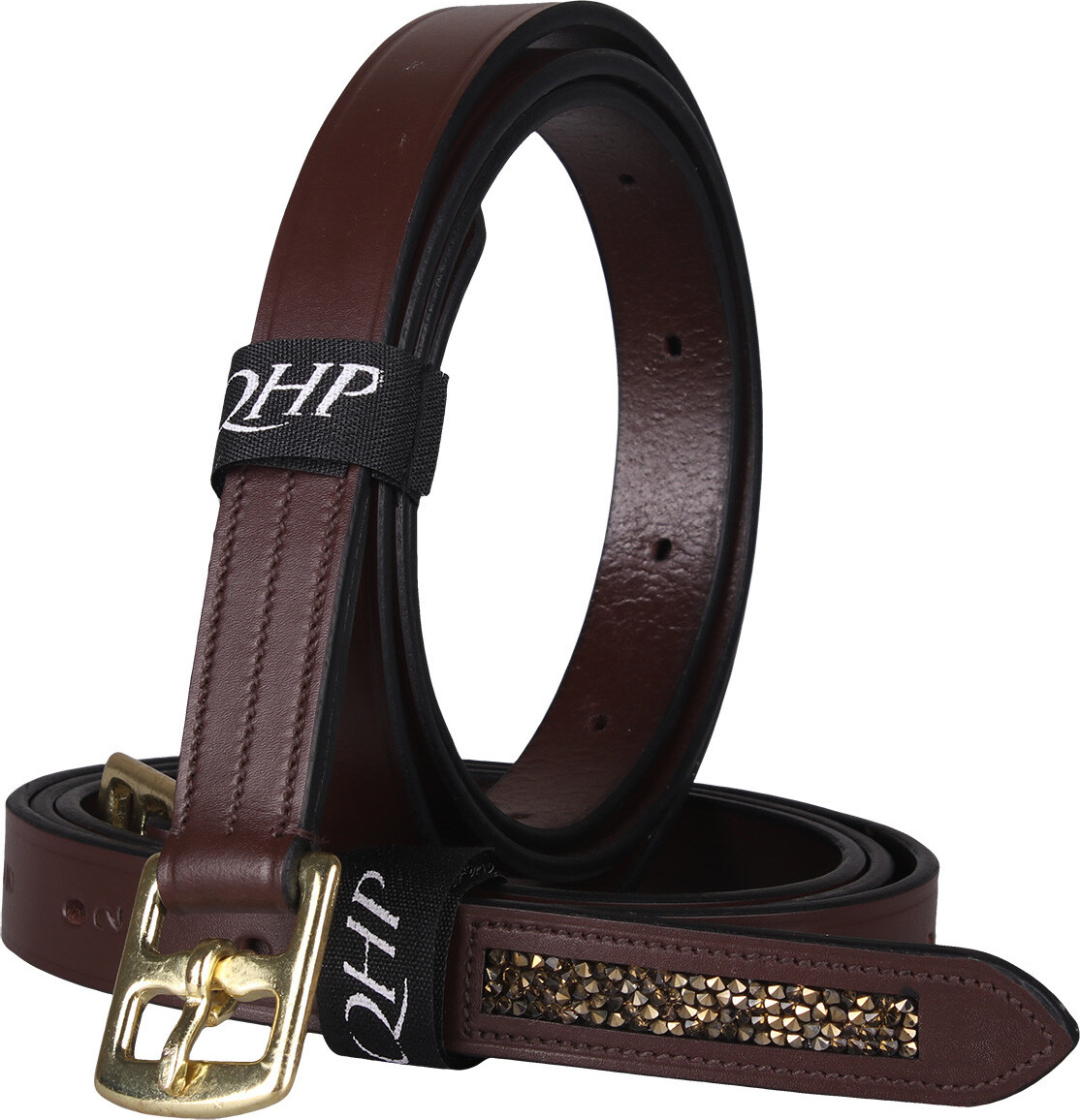 QHP Řemeny třmenové Lupine QHP, 135/150 cm,  brown/beige Délka: 135 cm
