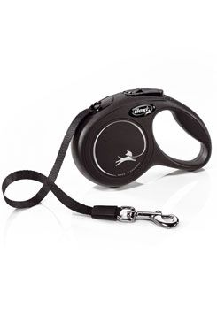 Vodítko FLEXI Classic, XS pásek, 3 m/12 kg, černé