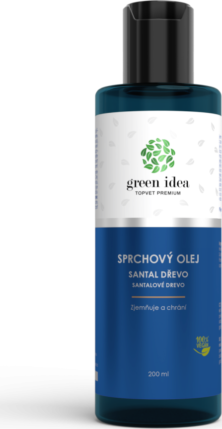Green idea Olej sprchový - Santal dřevo GREEN IDEA, 200 ml