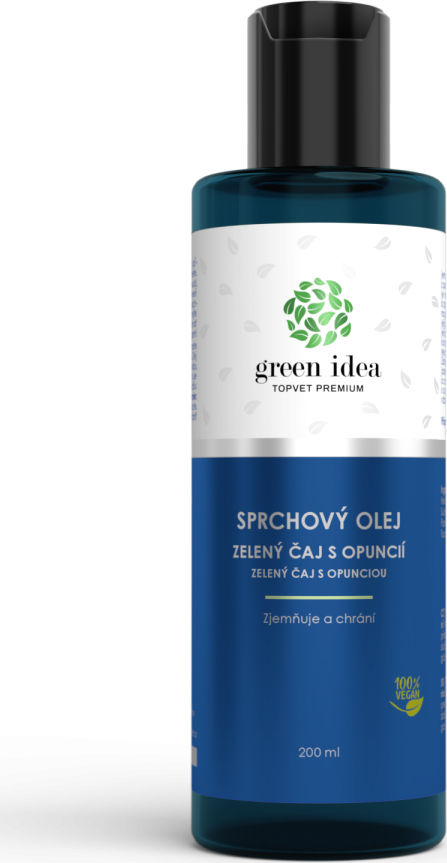 Green idea Olej sprchový - Zelený čaj s opuncí GREEN IDEA, 200 ml
