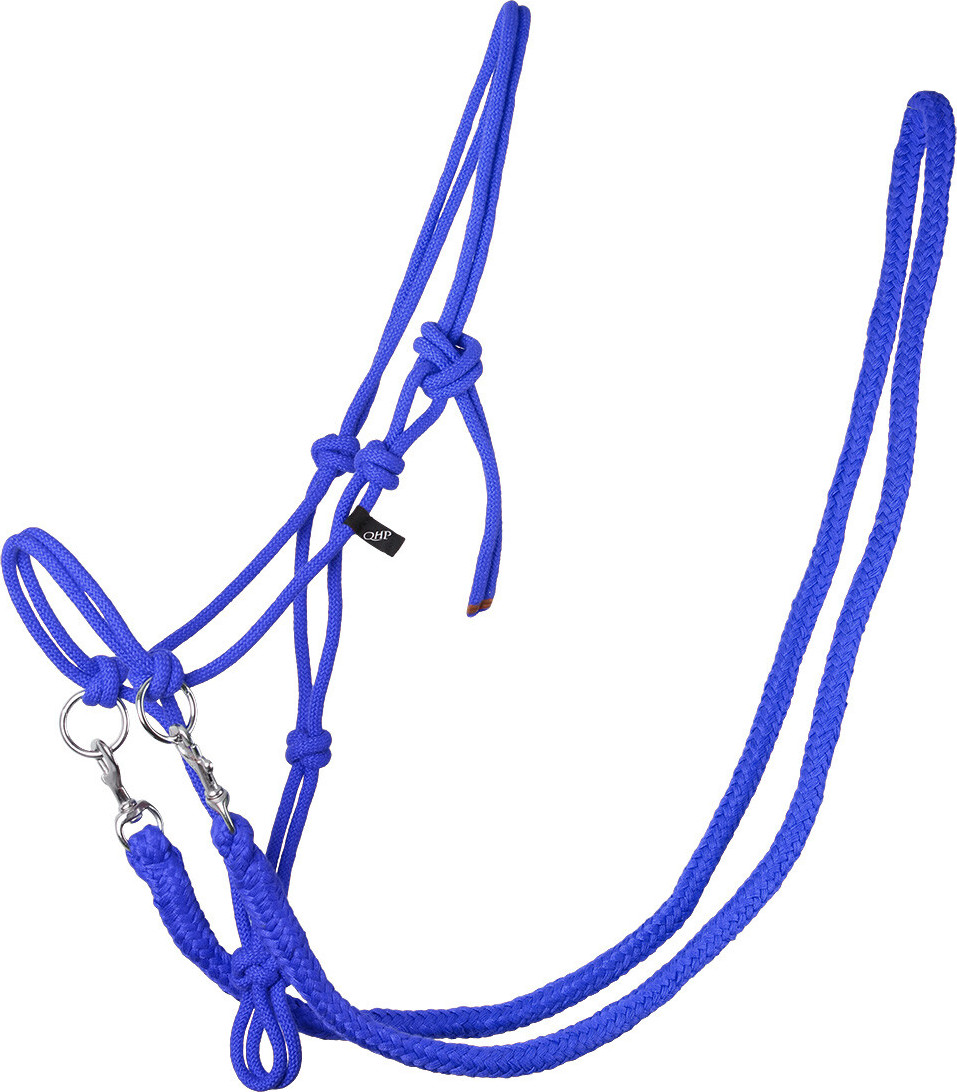 QHP Ohlávka provazová s otěžemi QHP, cobalt blue Velikost: COB