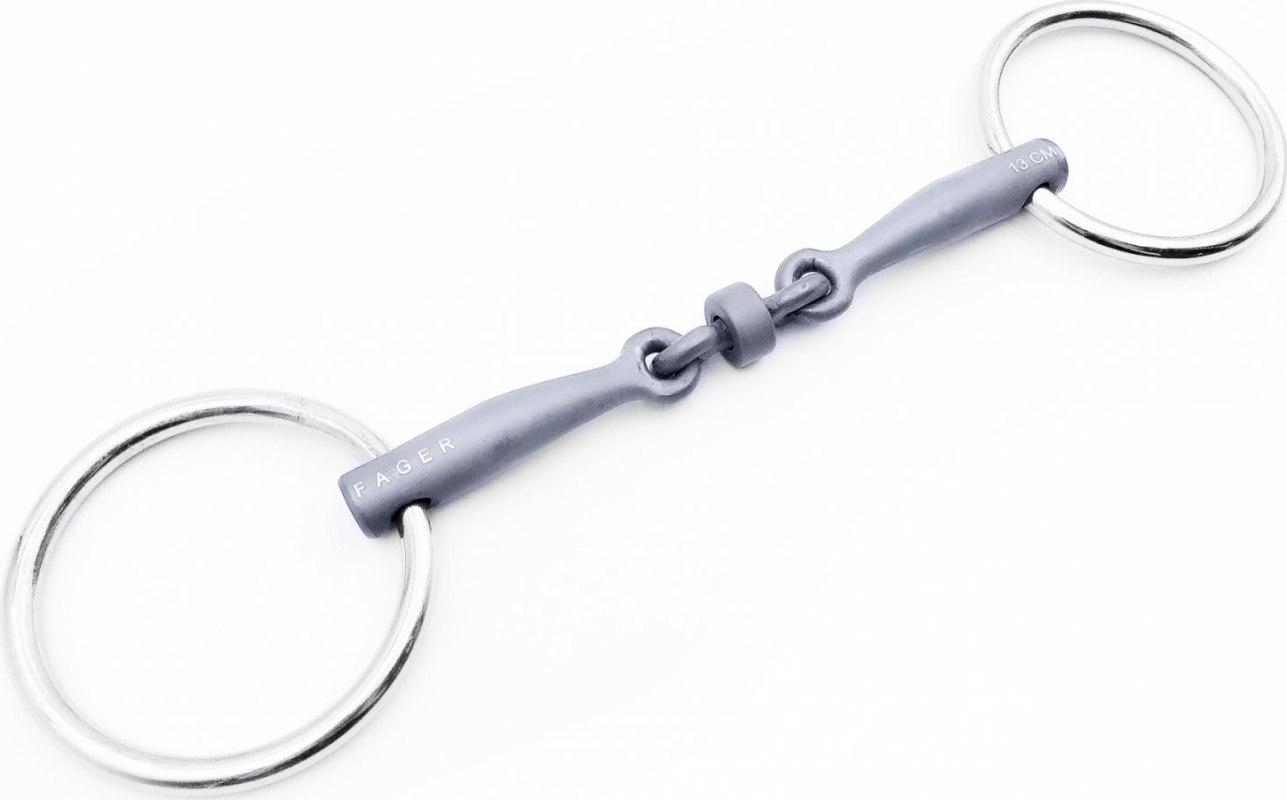 Udidlo stihlové dvakrát lomené (bradoon) Titanium Alice Fager Velikost: 13 cm