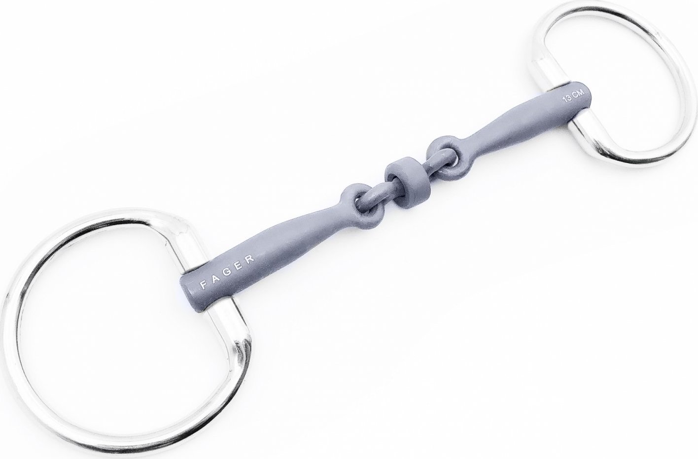Udidlo olivové dvakrát lomené (bradoon) Titanium Alice Fager Velikost: 14 cm