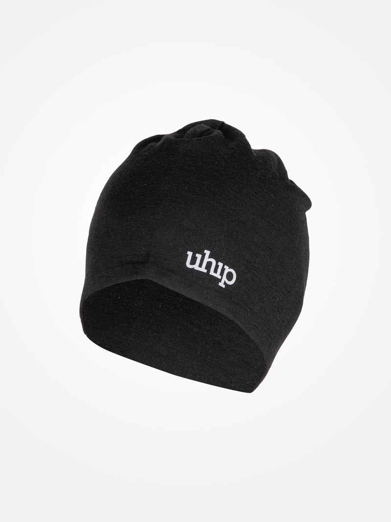 UHIP Čepice vlněná Merino UHIP, unisex, černá